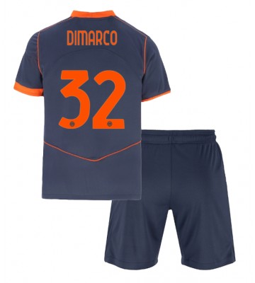 Inter Milan Federico Dimarco #32 Tredjetrøje Børn 2025-26 Kortærmet (+ Korte bukser)